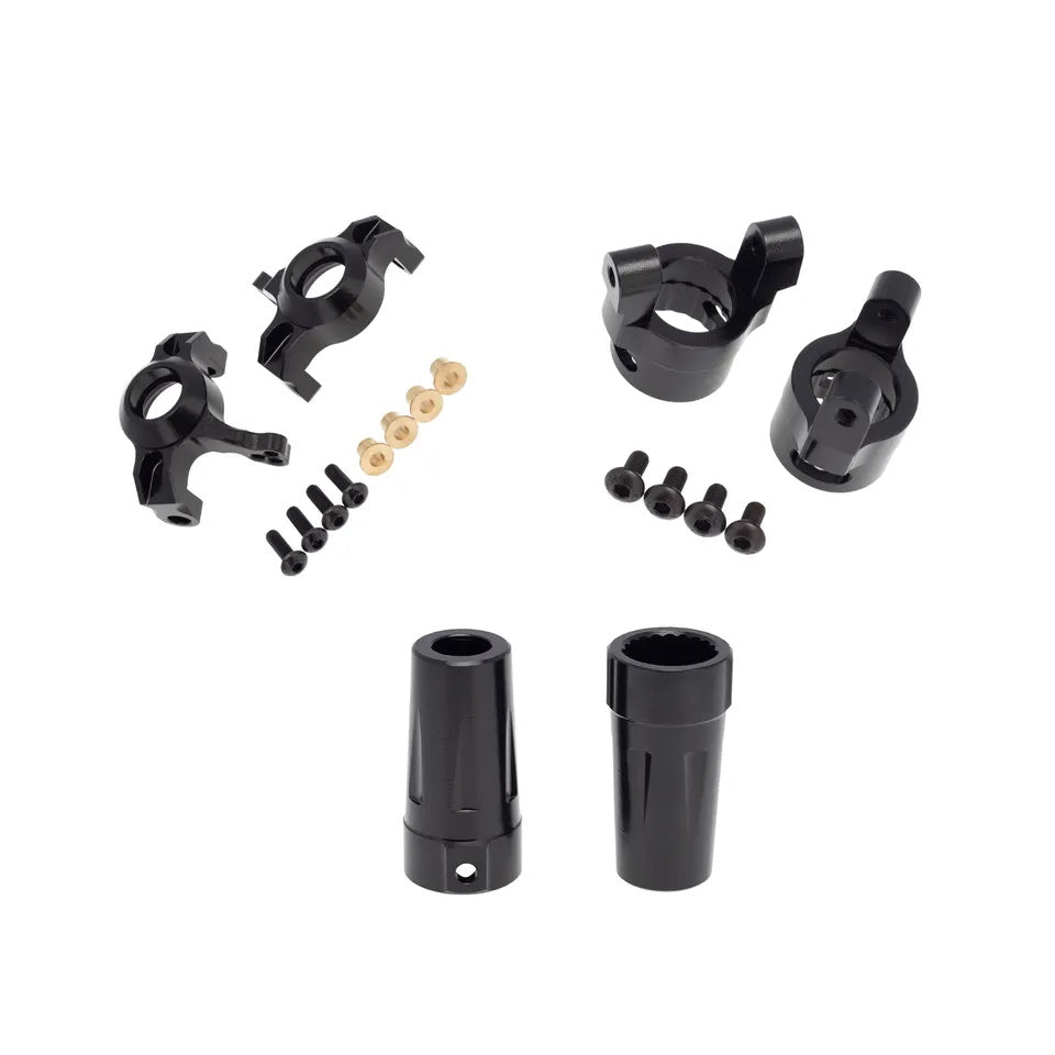 Powerhobby Aluminum C-hub Steering Knuckle Rear Axle Sleeve Black Axial Wraith - PowerHobby