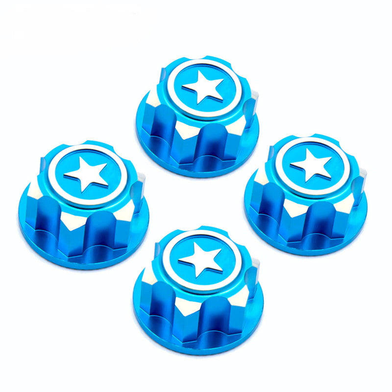 Powerhobby 17mm Aluminum Hex Wheel Nuts Light Blue (4) FOR Traxxas E-Revo Summit Maxx - PowerHobby