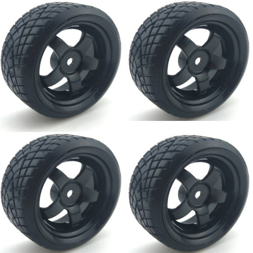 Powerhobby 1/10 Drift Car Mounted Tires / Wheels (4) Black PY042 - PowerHobby