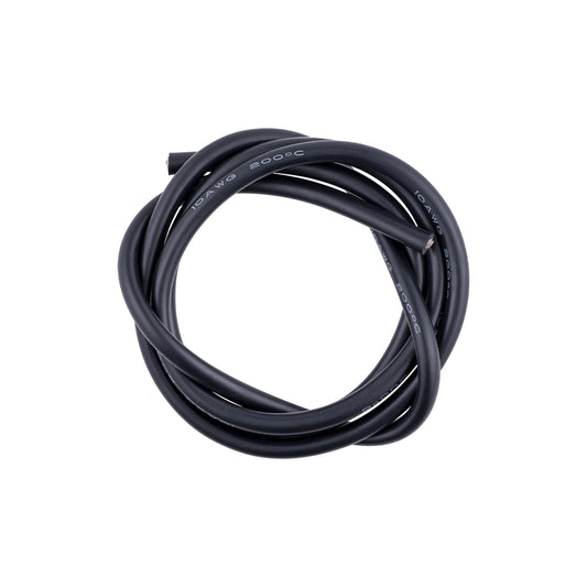 Powerhobby 10AWG RC Silicone Hookup Wire Black 1 Meter - PowerHobby