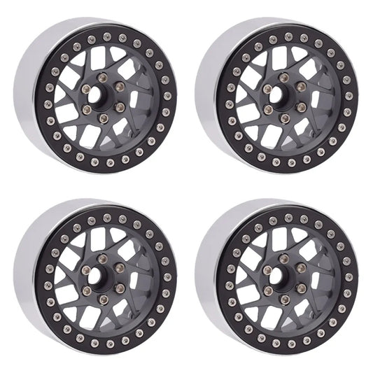 Powerhobby Aluminum 2.2" Beadlock Wheels Grey (4) 1/10 Rock Crawler - PowerHobby