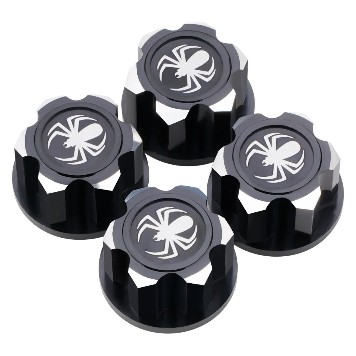 Powerhobby 17mm Aluminum Hex Wheel Nuts Black Spider (4) FOR Traxxas - PowerHobby