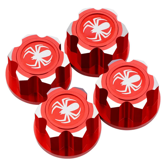 Powerhobby 17mm Aluminum Hex Wheel Nuts Red Spider (4) FOR Traxxas - PowerHobby