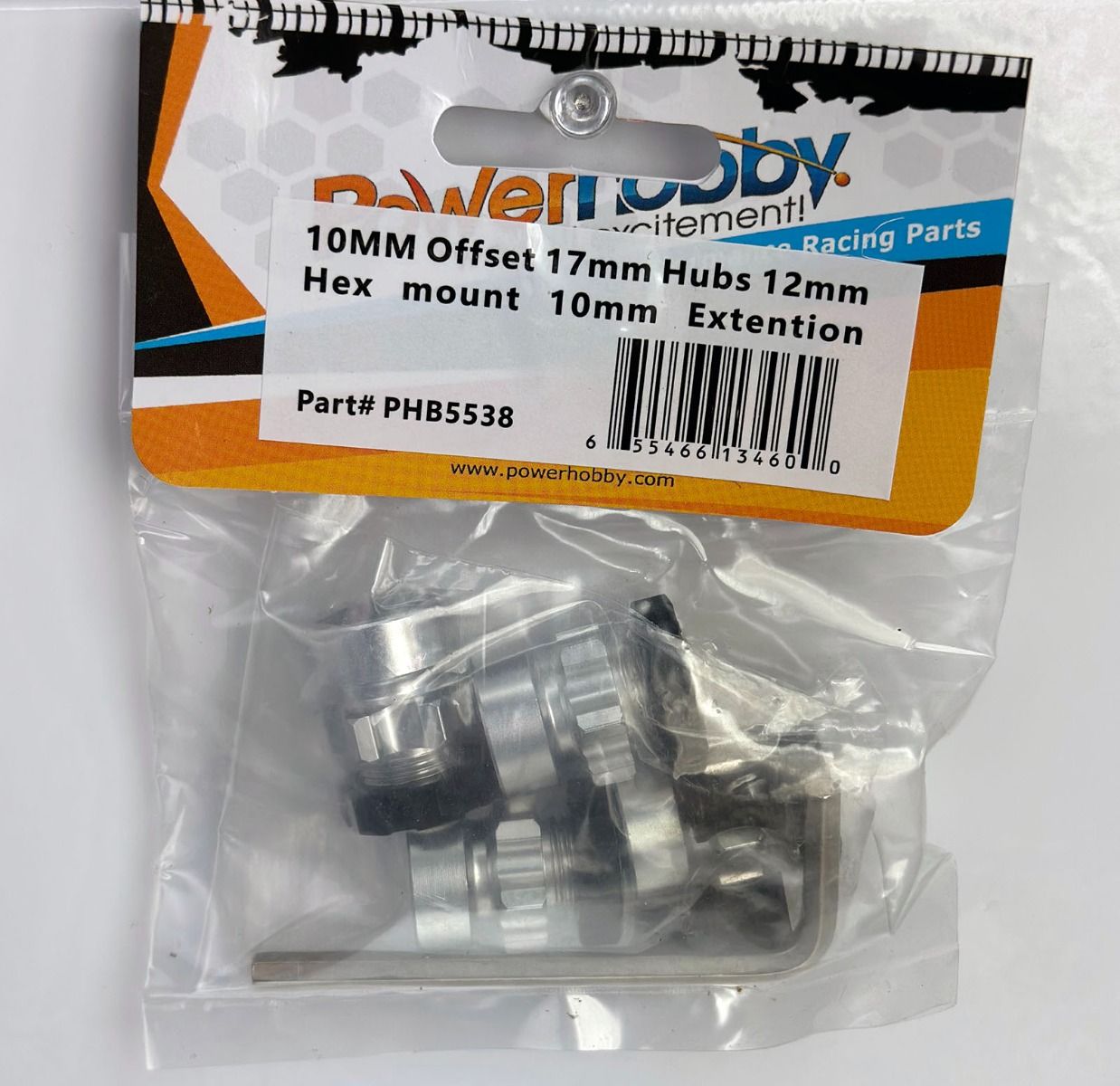 Powerhobby Hex Hub Adapters 12mm to 17mm W/ 10mm Offset - PowerHobby