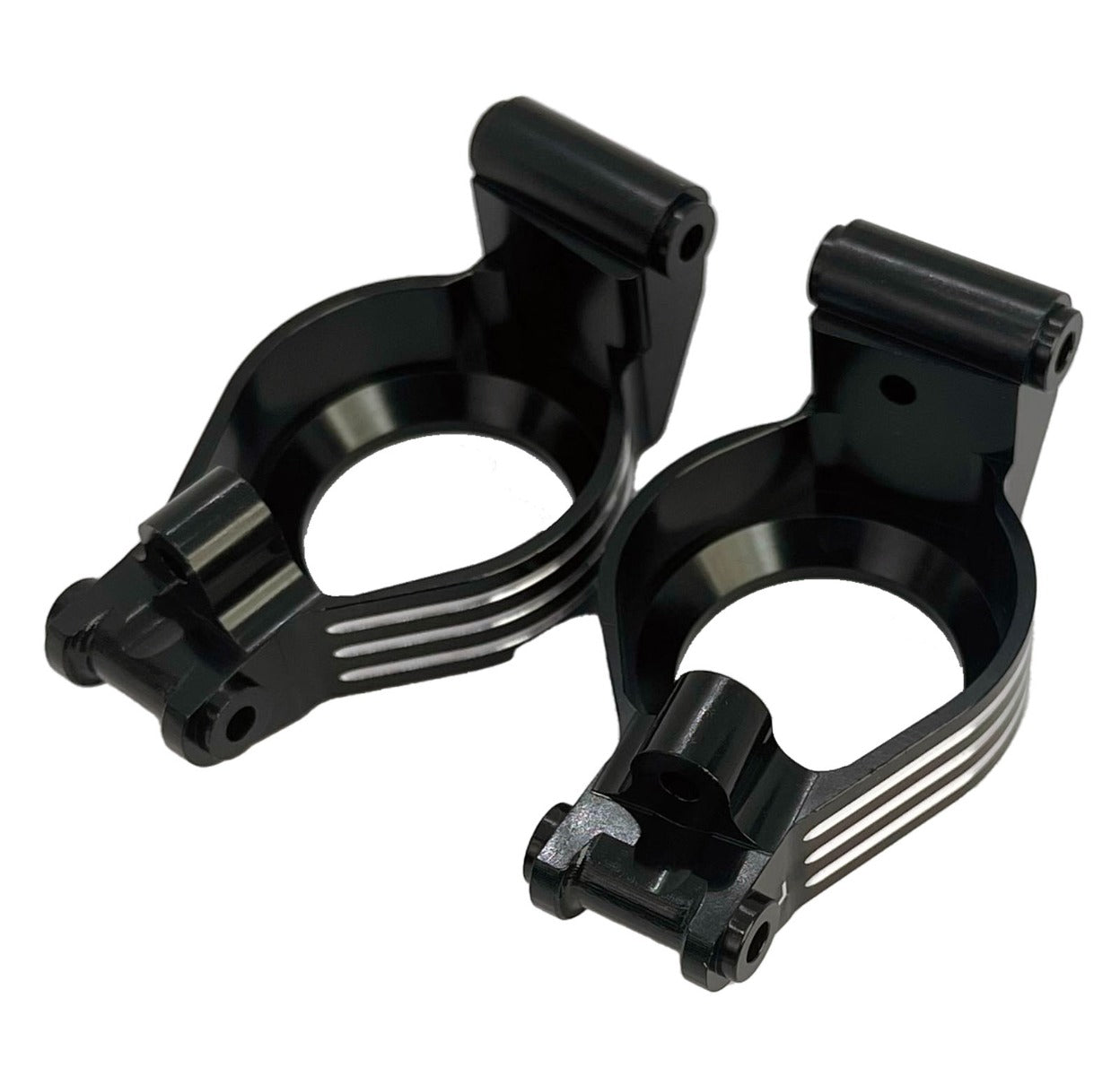 Powerhobby Aluminum Caster Blocks C-Hubs Black FOR Traxxas X-Maxx - PowerHobby