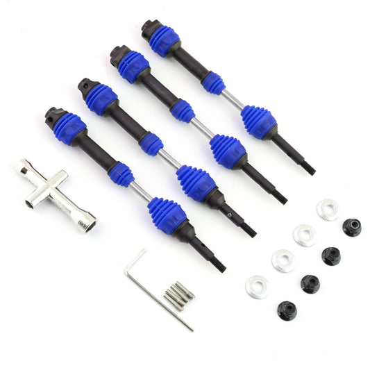 Powerhobby Front & Rear Drive Shafts CVD FOR Traxxas Slash Rustler Stampede Blue - PowerHobby