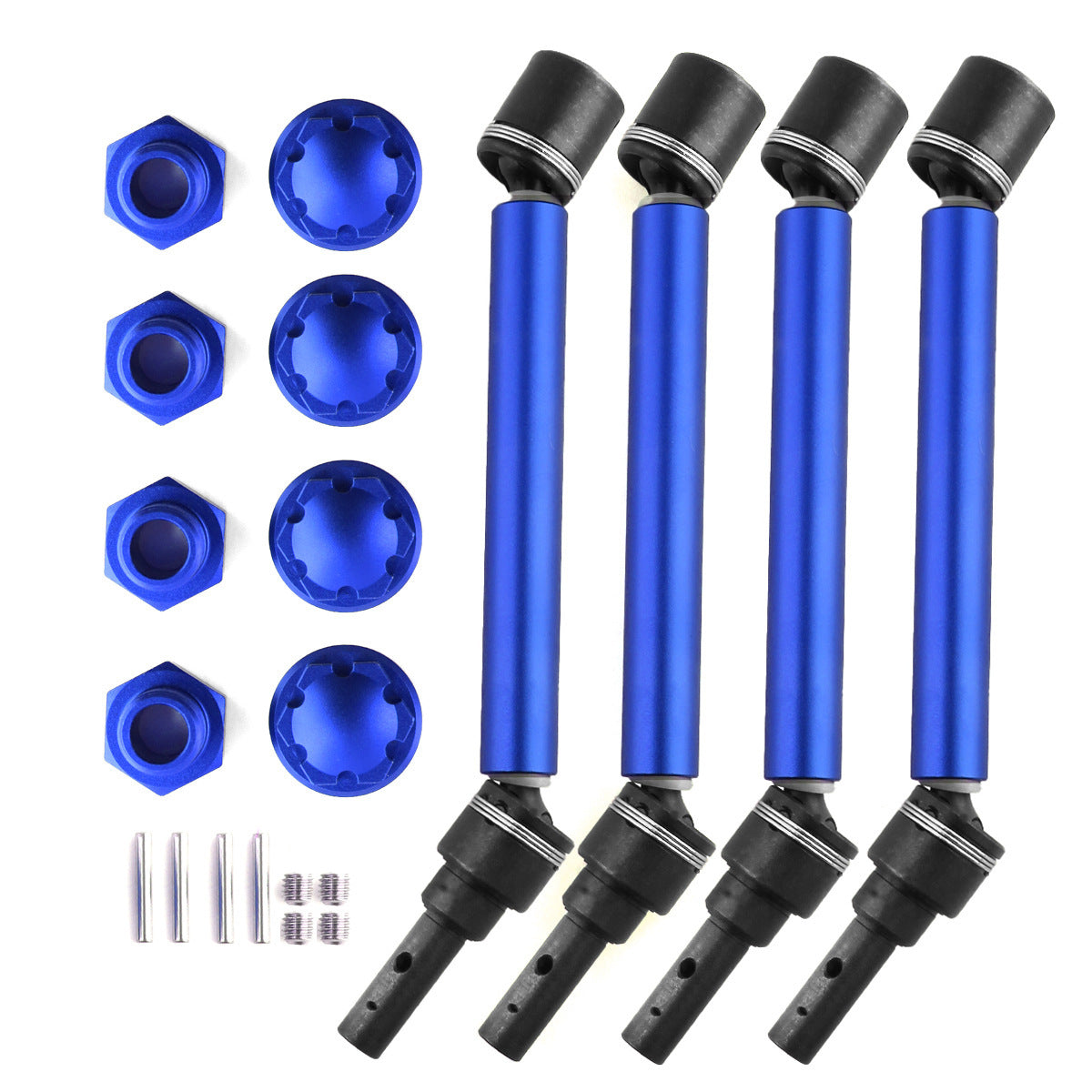 Powerhobby Metal CVD Widened Drive Shafts (4) Blue FITS Traxxas Maxx V2 - PowerHobby