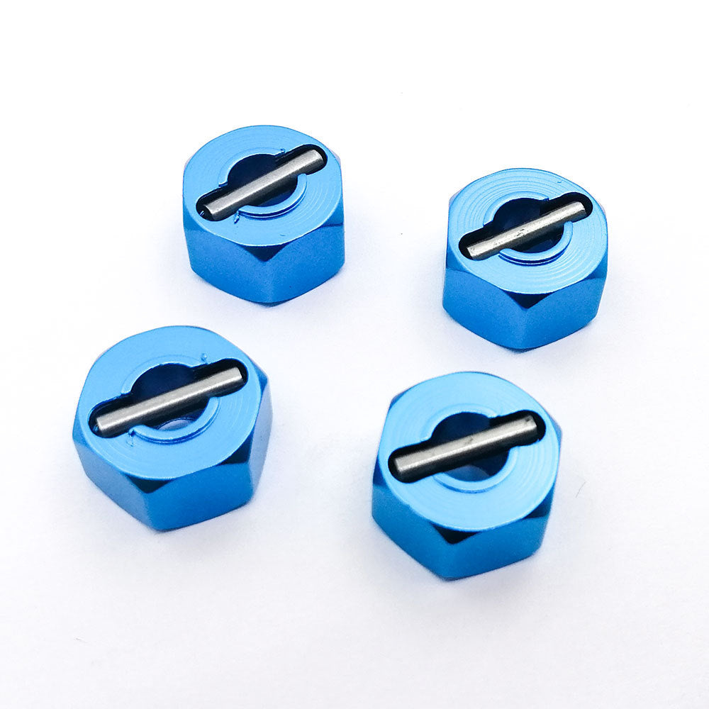 Powerhobby Aluminum 12mm Hex Adapters Blue FOR Traxxas Slash 4WD - PowerHobby