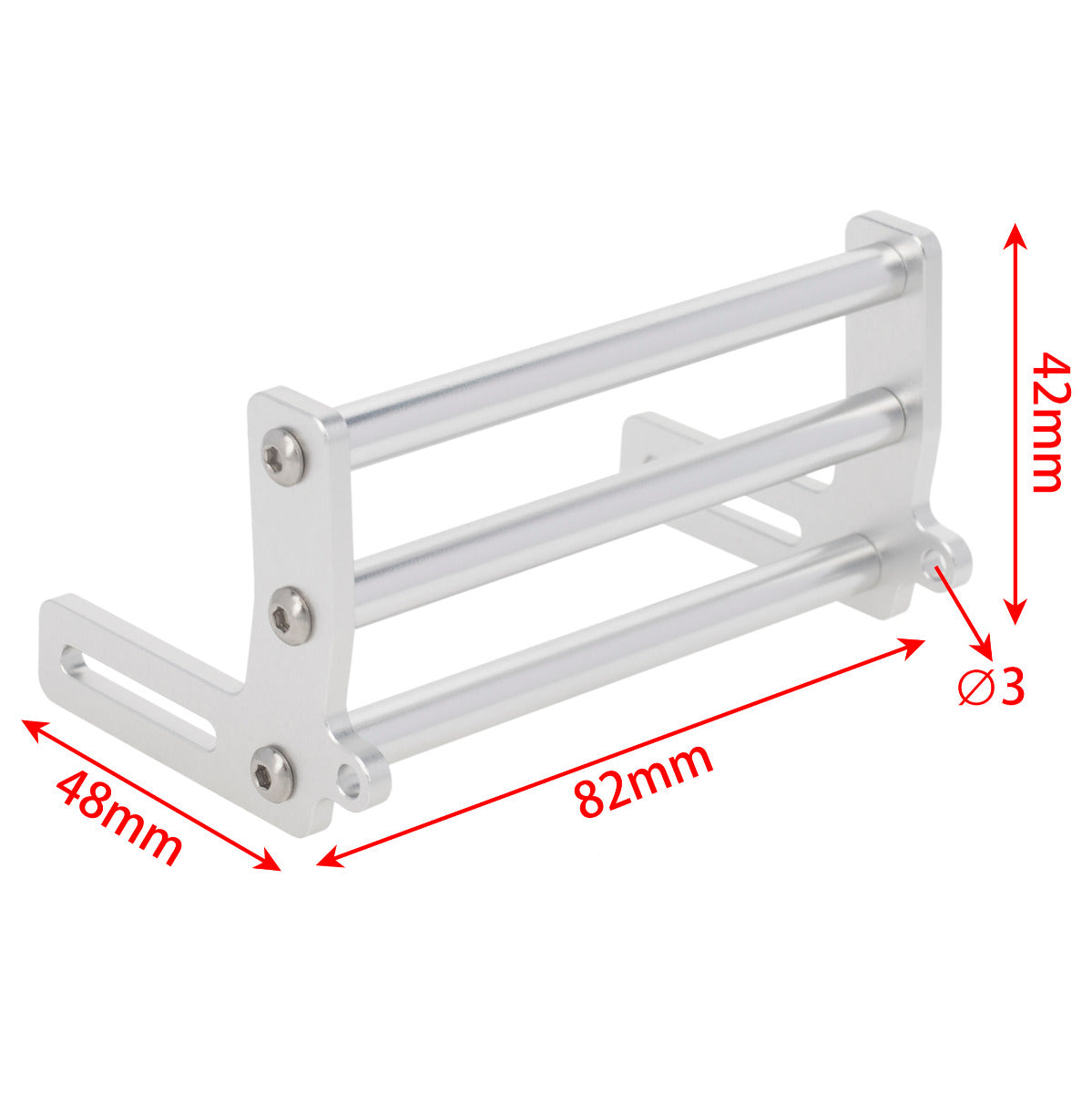 Powerhobby Aluminum Front Bumper Silber FOR TRX-4 SCX10 Rock Crawler - PowerHobby