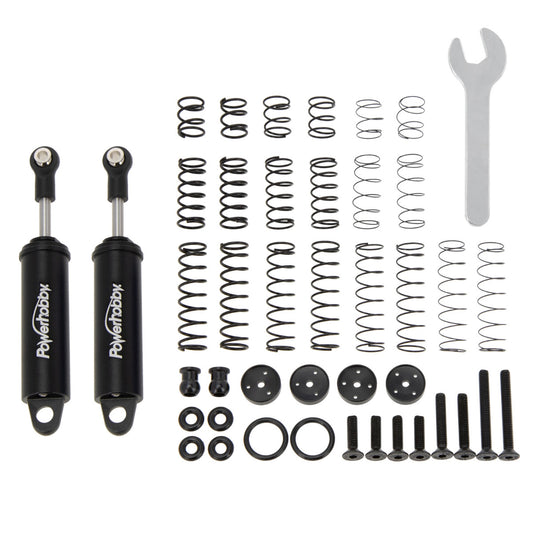 Powerhobby 80mm Promatics Two Stage Internal Spring Shocks (2) Black - PowerHobby