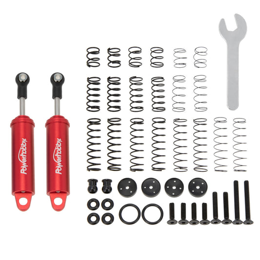 Powerhobby 80mm Promatics Two Stage Internal Spring Shocks (2) Red - PowerHobby