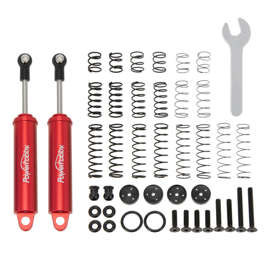 Powerhobby 100mm Promatics Two Stage Internal Spring Shocks (2) Red - PowerHobby