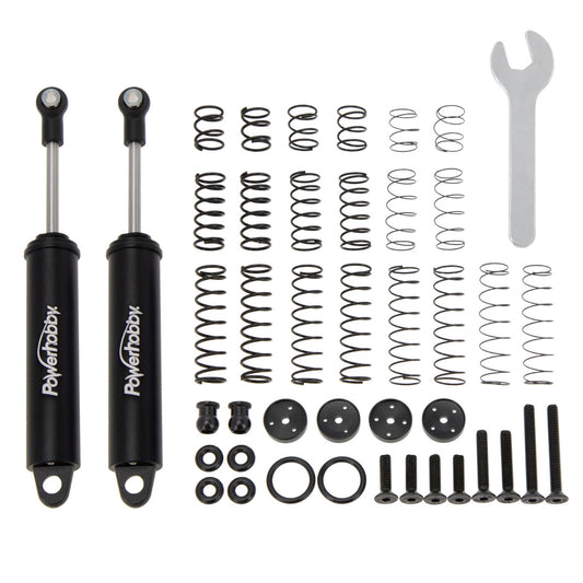 Powerhobby 110mm Promatics Two Stage Internal Spring Shocks (2) Black - PowerHobby