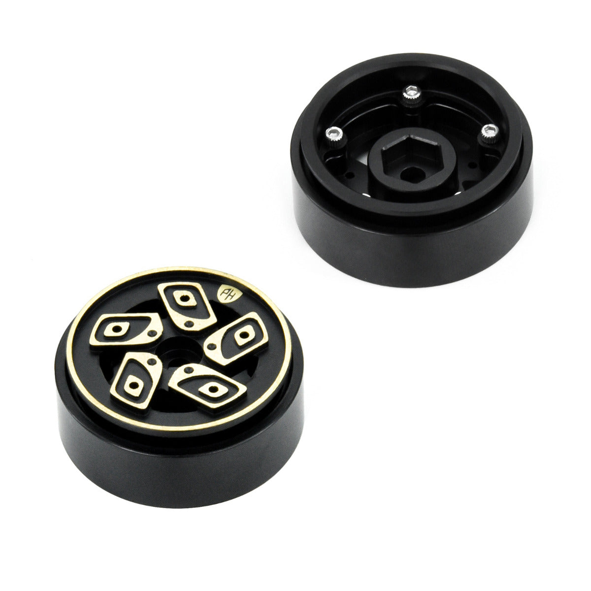 Powerhobby 1.0" Z8 Brass Beadlock Crawler Wheels 1/24 Axial SCX24 Jeep Bronco - PowerHobby