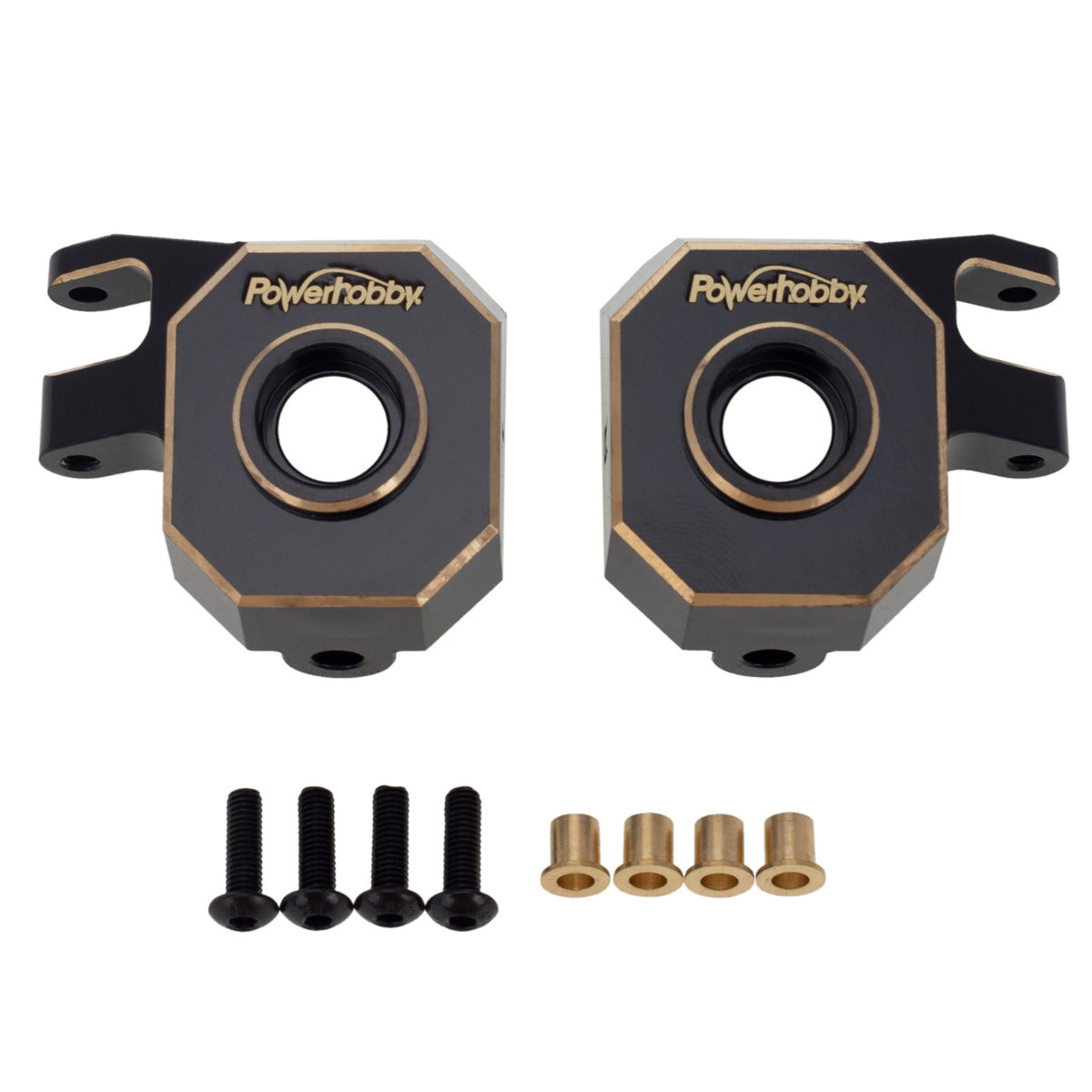 Powerhobby Brass Currie F9 Portal Steering Knuckle Caps Axial Capra 1.9 SCX10 Pro - PowerHobby