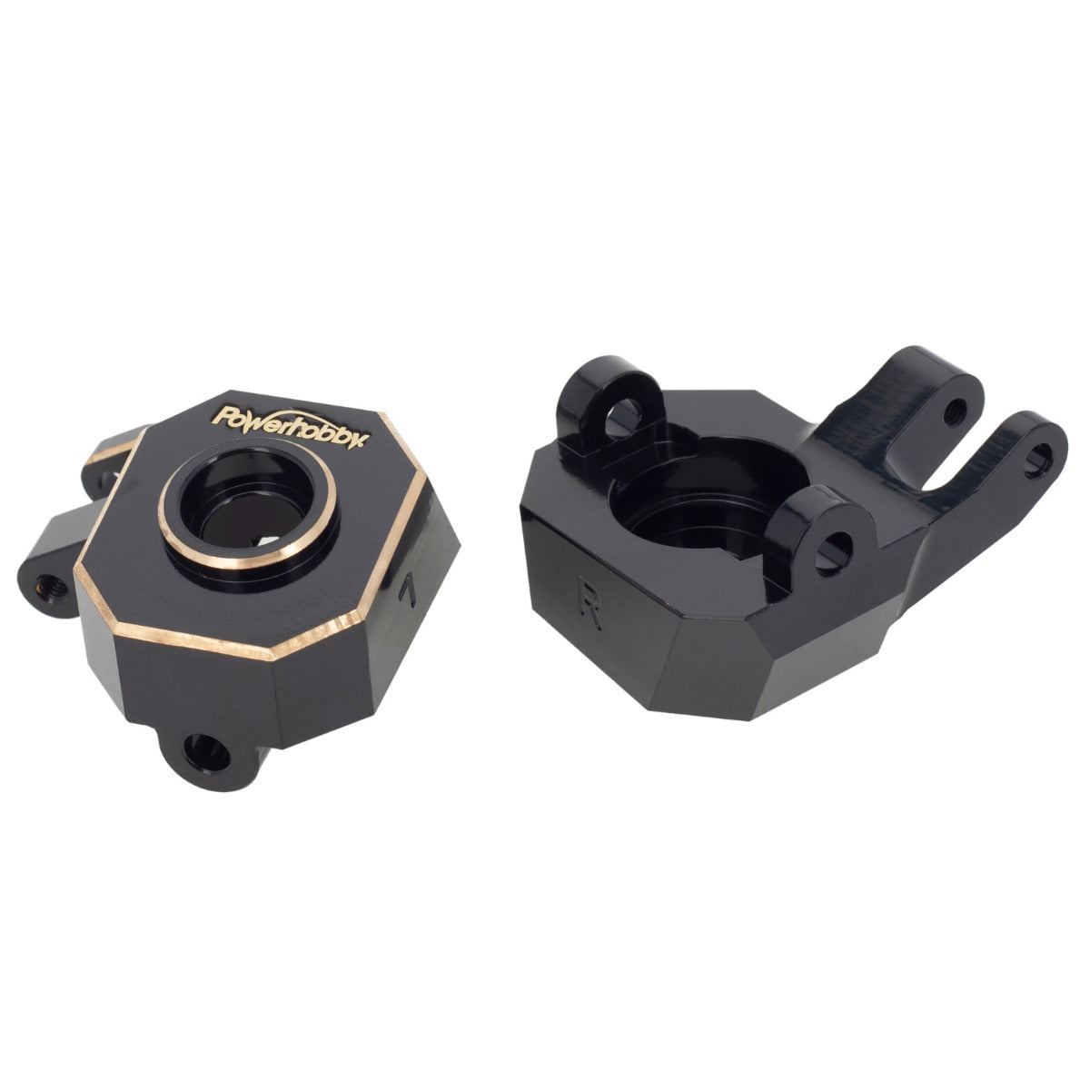 Powerhobby Brass Currie F9 Portal Steering Knuckle Caps Axial Capra 1.9 SCX10 Pro - PowerHobby