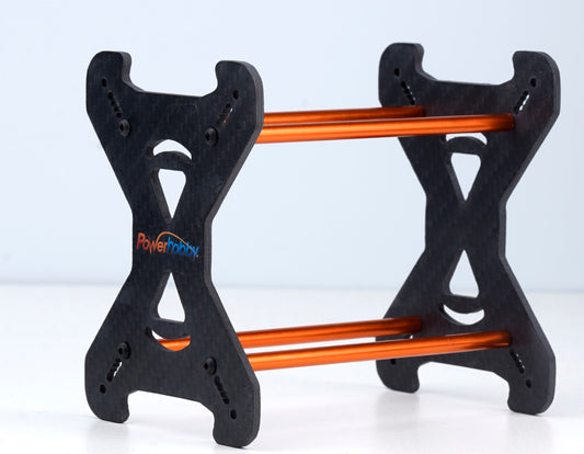 Powerhobby Carbon Fiber Tire Storage Rack FOR 1.0" Tires 1/24 Orange - PowerHobby