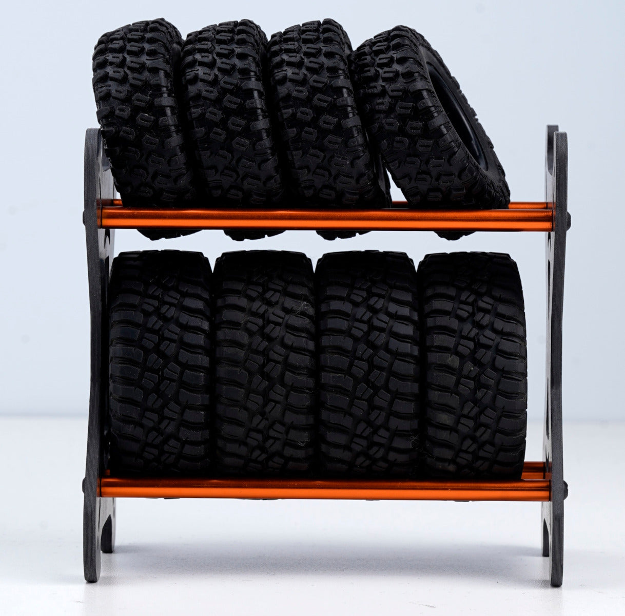 Powerhobby Carbon Fiber Tire Storage Rack FOR 1.0" Tires 1/24 Orange - PowerHobby