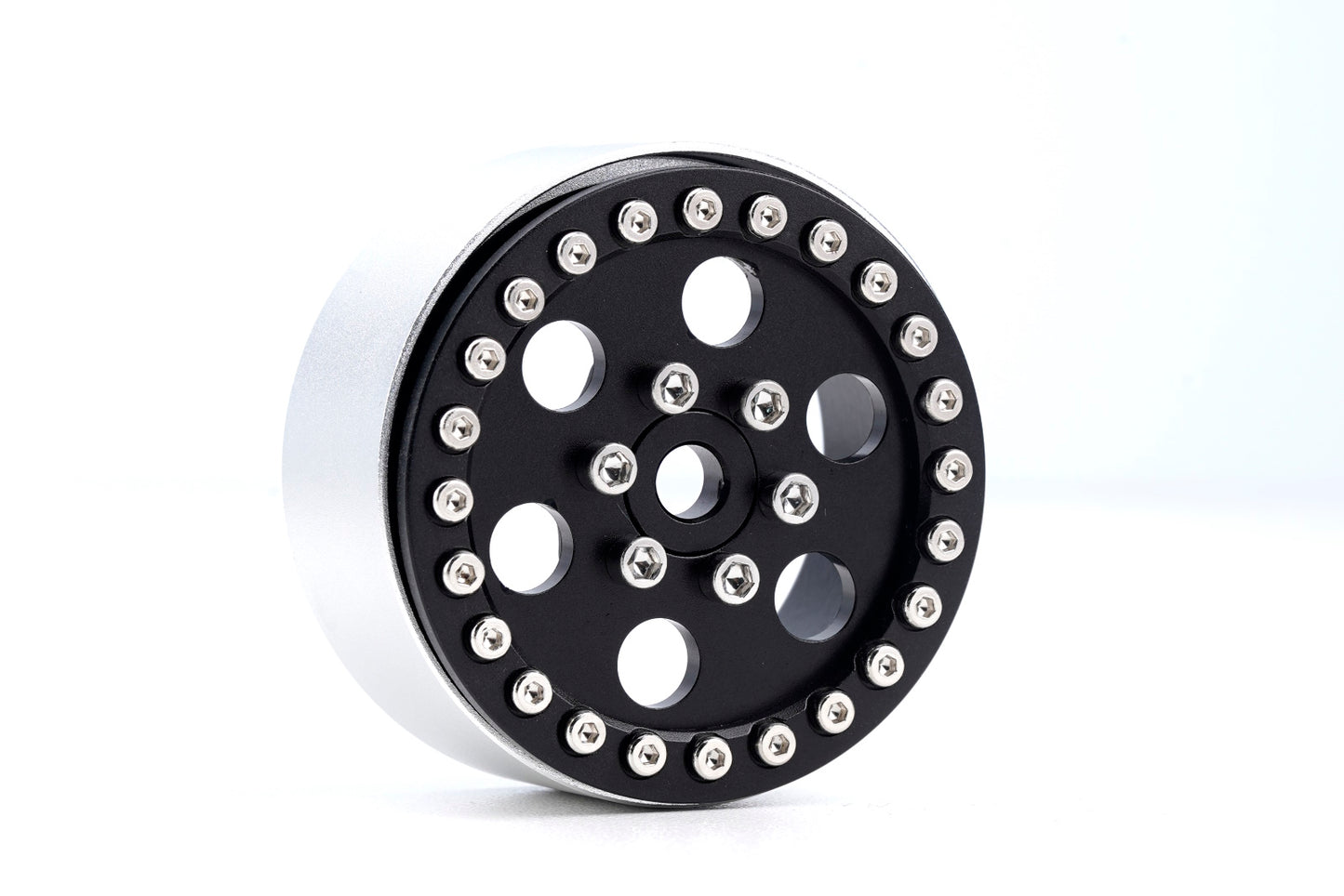 Powerhobby B5 Aluminum 1.9 Beadlock Wheels Super Positive Offset Black (4) 1/10 - PowerHobby