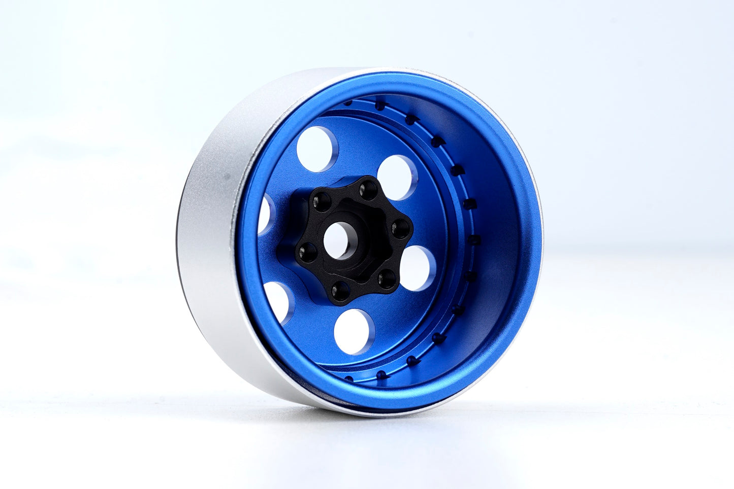 Powerhobby B5 Aluminum 1.9 Beadlock Wheels Super Positive Offset Blue (4) 1/10 - PowerHobby