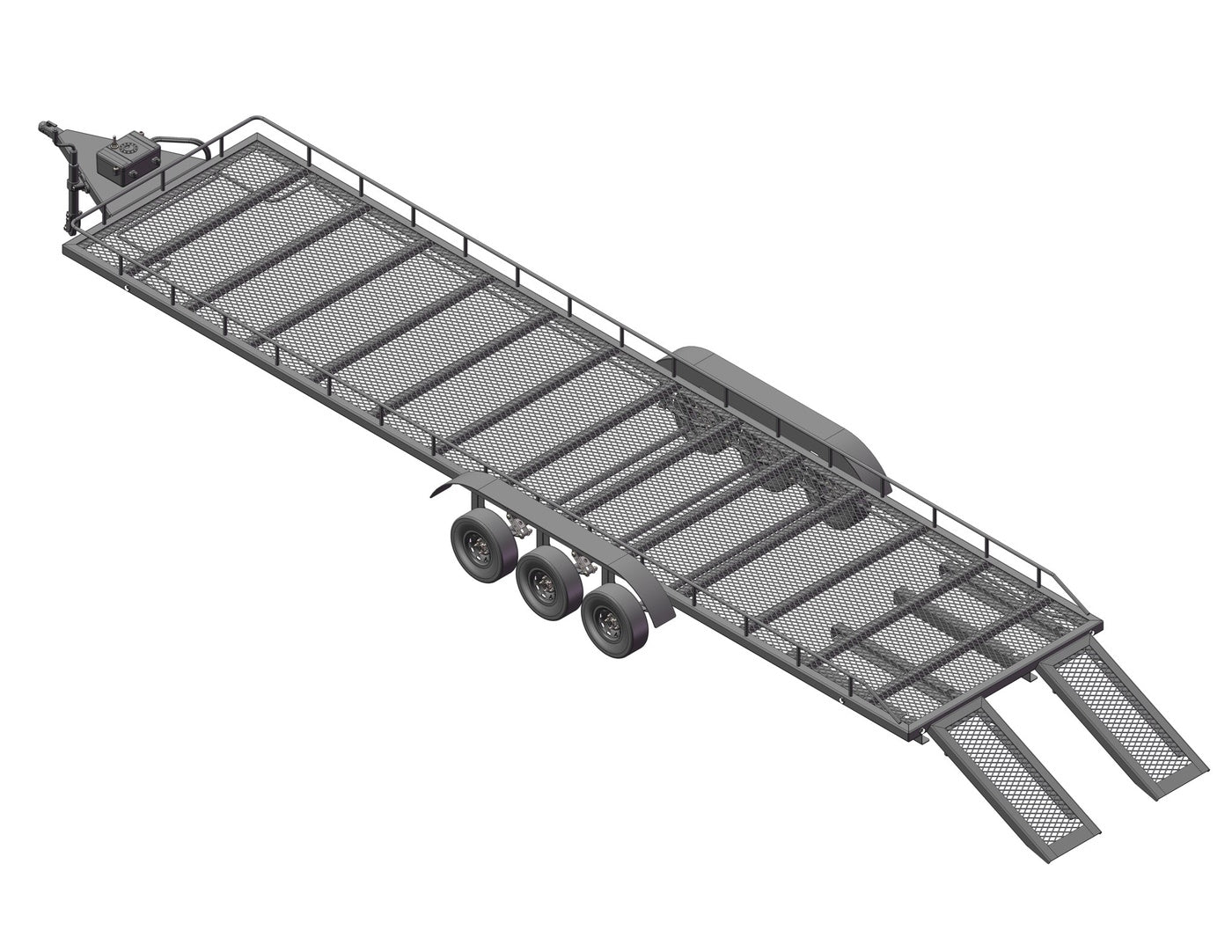 Powerhobby Tri Axle Full Metal Trailer with LED Lights - PowerHobby