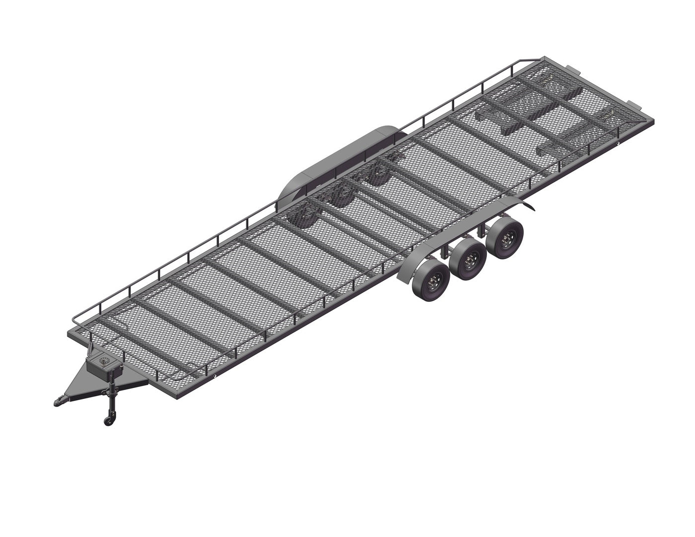 Powerhobby Tri Axle Full Metal Trailer with LED Lights - PowerHobby