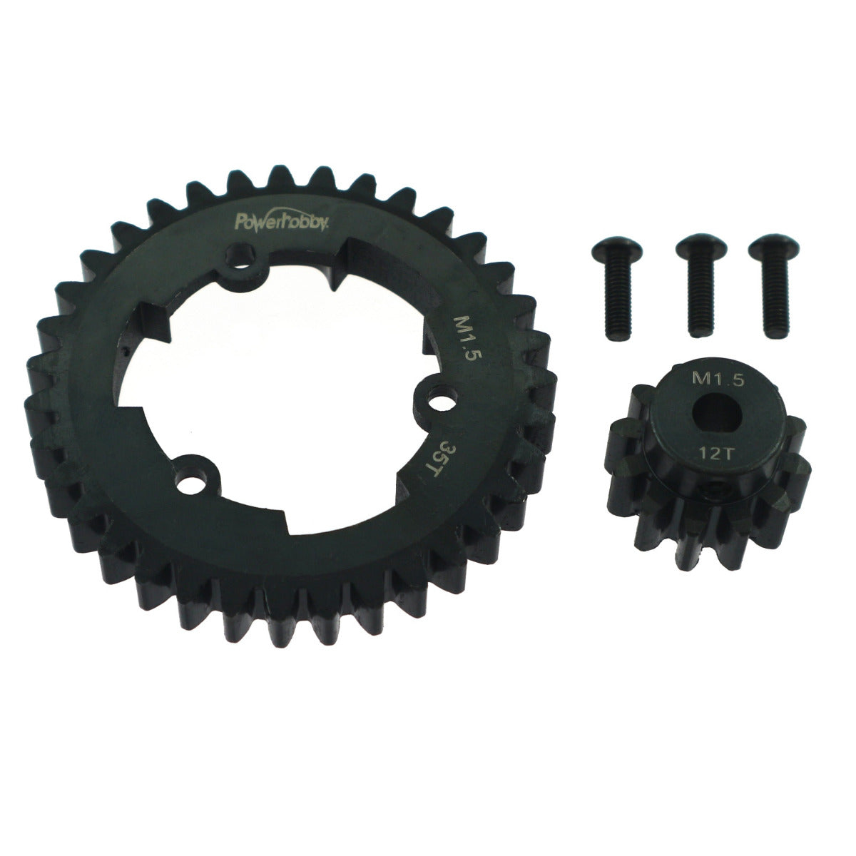 Powerhobby 35T 1.5MOD Steel Spur Gear + 12T Pinion FOR Traxxas X-MAXX - PowerHobby