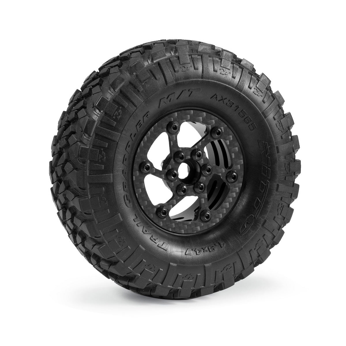 Powerhobby 1.9" Carbon Fiber Lightweight Beadlock Wheels A 1/10 Rock Crawler - PowerHobby