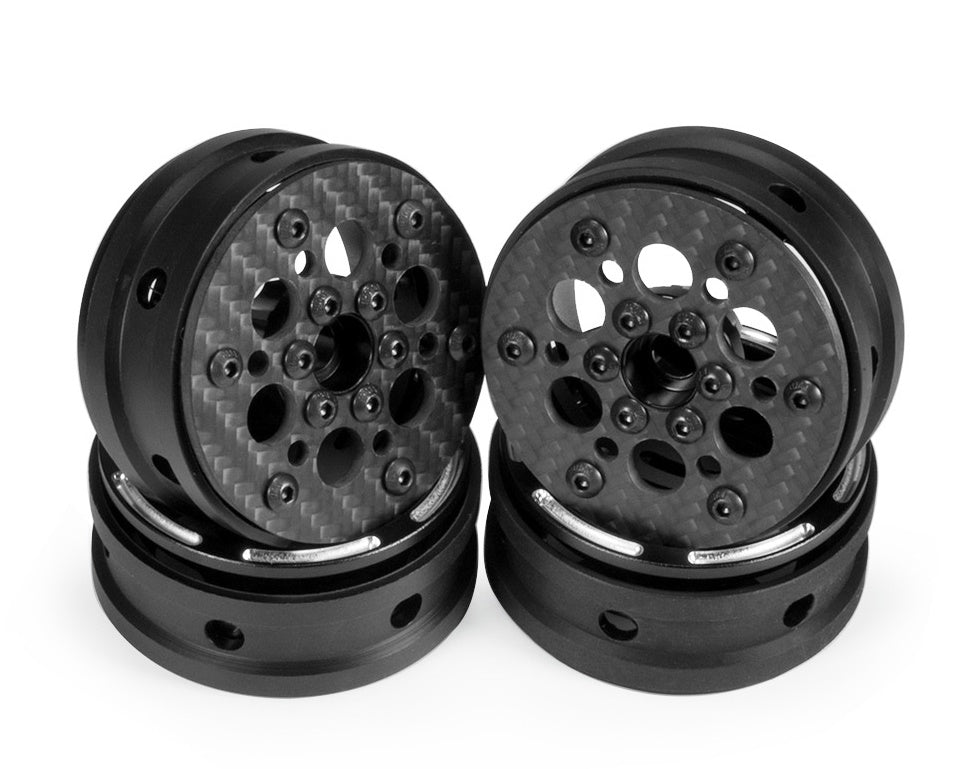 Powerhobby 1.9" Carbon Fiber Lightweight Beadlock Wheels C 1/10 Rock Crawler - PowerHobby