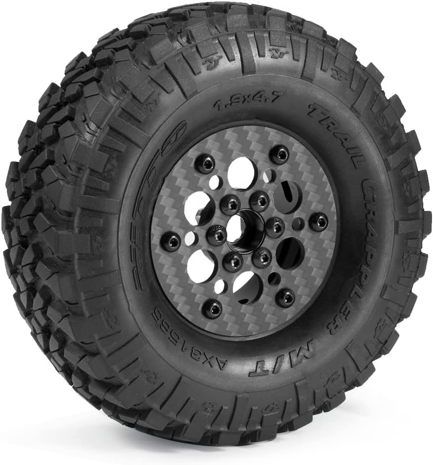 Powerhobby 1.9" Carbon Fiber Lightweight Beadlock Wheels C 1/10 Rock Crawler - PowerHobby