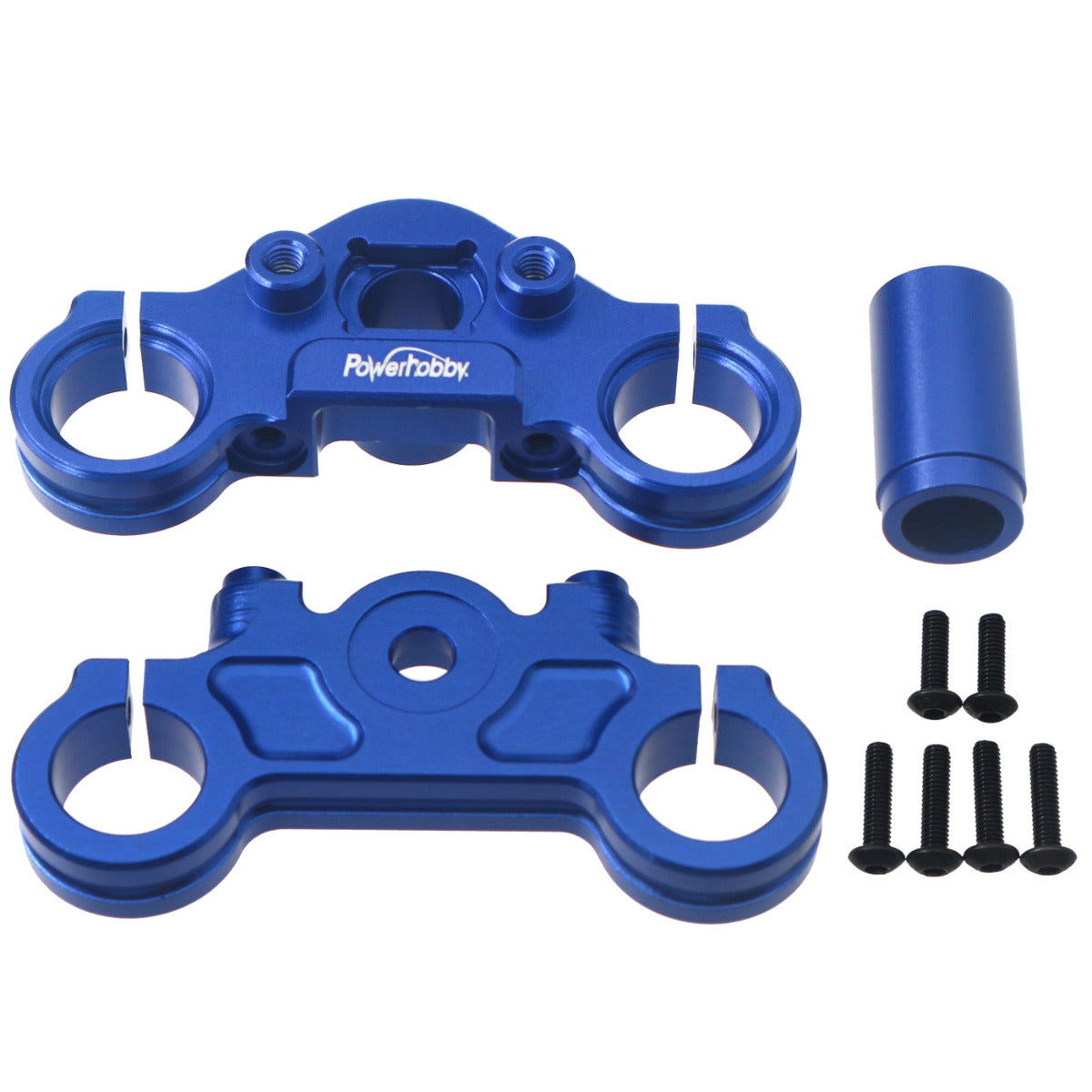 Powerhobby 7075 Aluminum Tripler Clamp Set Blue Losi Promoto MX - PowerHobby