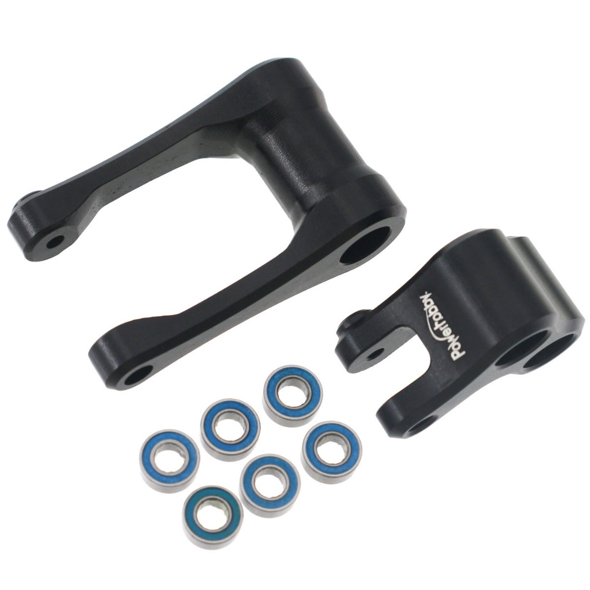 Powerhobby 7075 Aluminum Knuckle & Pull Rod Black Losi Promoto MX - PowerHobby