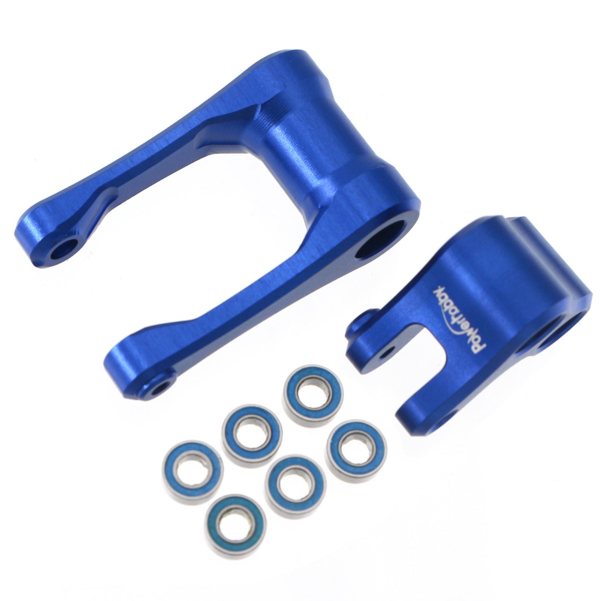 Powerhobby 7075 Aluminum Knuckle & Pull Rod Blue Losi Promoto MX - PowerHobby