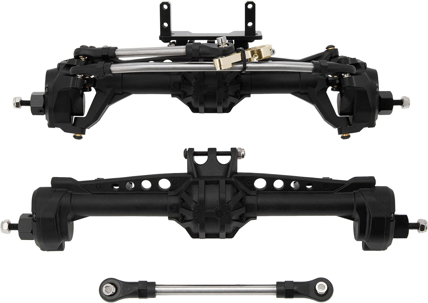 Powerhobby Nylon Portal Axels Front & Rear w Steel Gears Axial SCX10 / LCG - PowerHobby