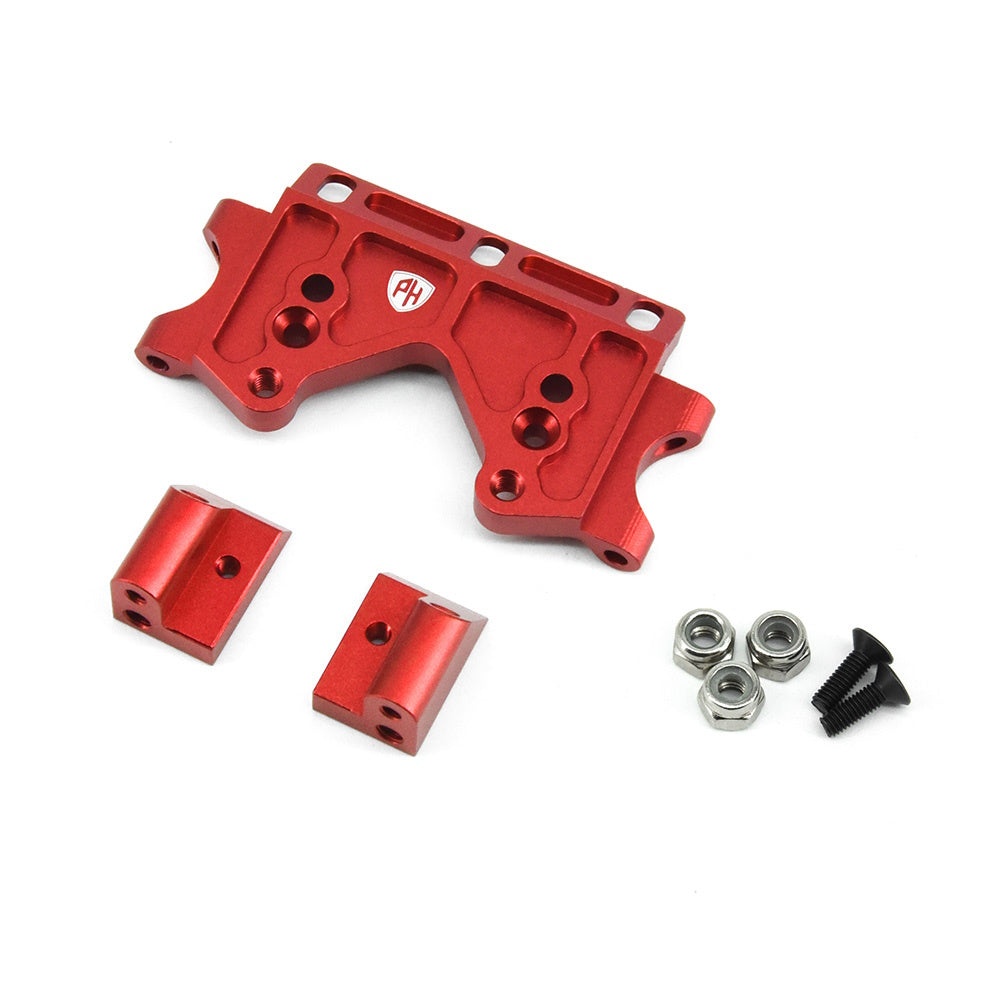 Powerhobby Aluminum Front Bulkhead FOR Traxxas Slash Rustler Bandit 2WD Red - PowerHobby