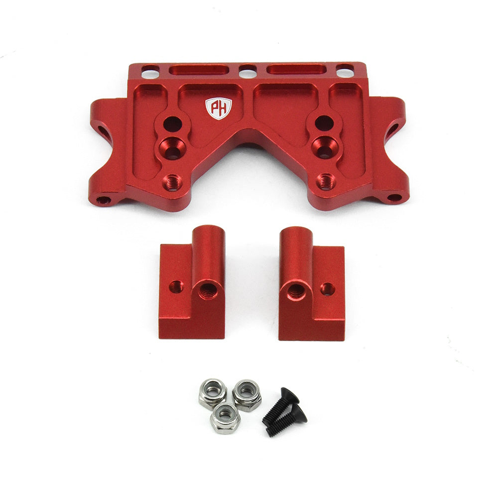 Powerhobby Aluminum Front Bulkhead FOR Traxxas Slash Rustler Bandit 2WD Red - PowerHobby