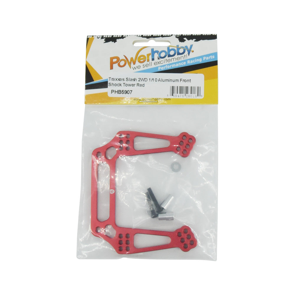 Powerhobby Aluminum Front Shock Tower RED FOR Traxxas Slash Rustler Stampede 2WD - PowerHobby