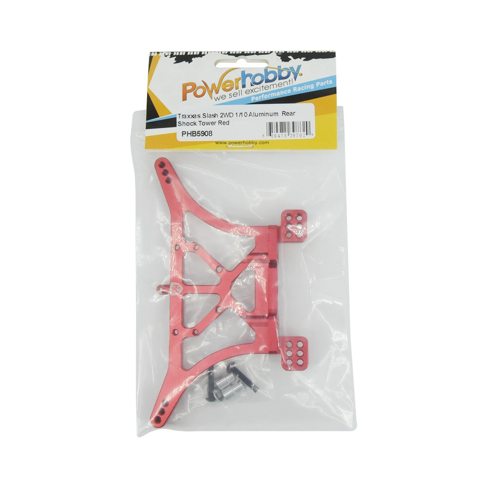 Powerhobby Aluminum Rear Shock Tower RED FOR Traxxas Slash Rustler Stampede 2WD - PowerHobby