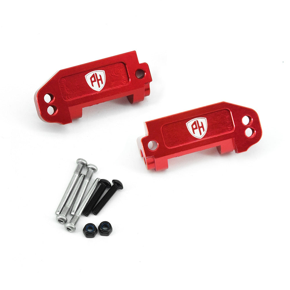 Powerhobby Aluminum Front Caster Blocks Red FOR Traxxas Slash Stampede Ruslter Bandit - PowerHobby