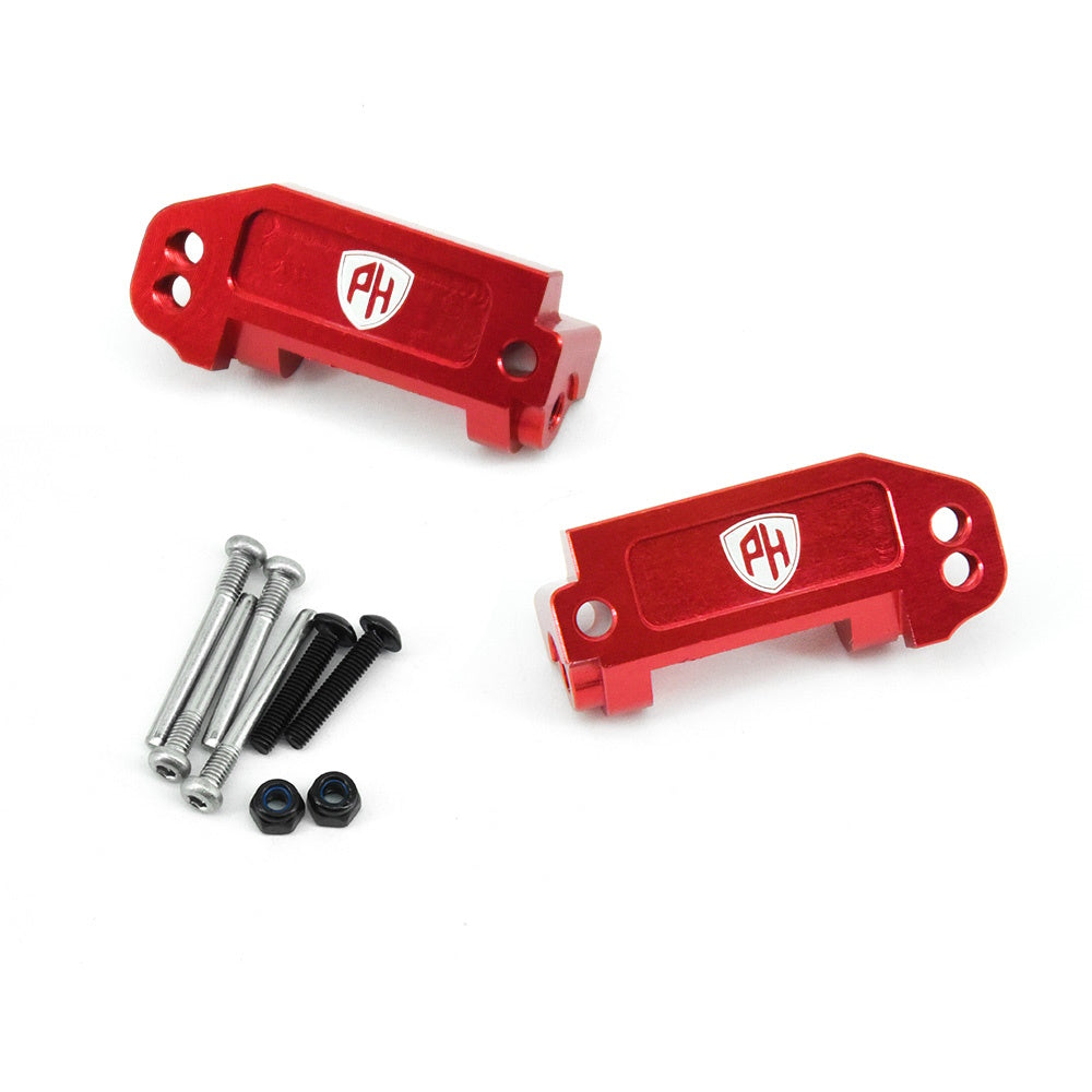 Powerhobby Aluminum Front Caster Blocks Red FOR Traxxas Slash Stampede Ruslter Bandit - PowerHobby