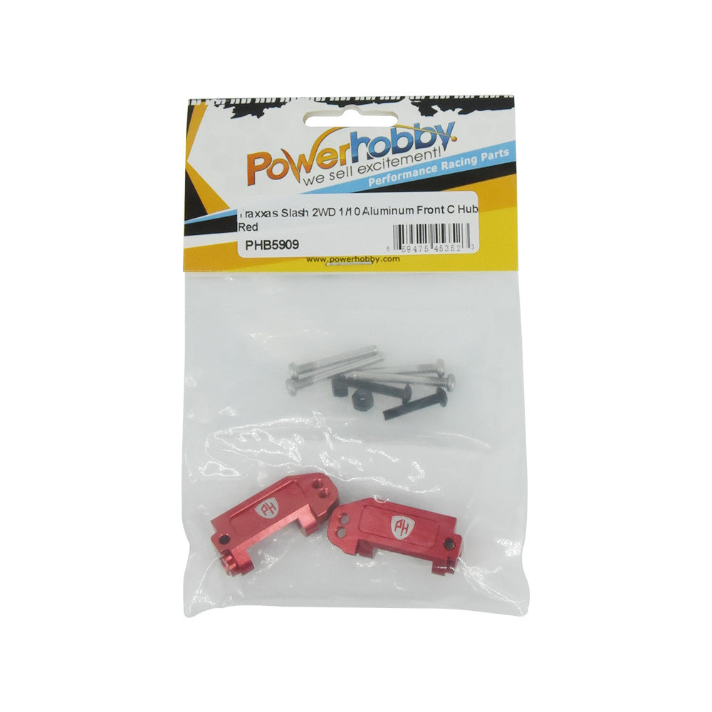 Powerhobby Aluminum Front Caster Blocks Red FOR Traxxas Slash Stampede Ruslter Bandit - PowerHobby