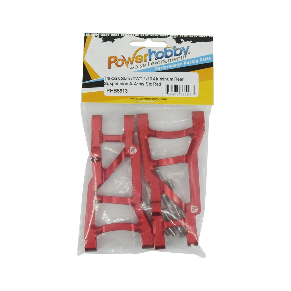 Powerhobby Aluminum Rear Suspension A-Arms Red FOR Traxxas Slash 2WD - PowerHobby