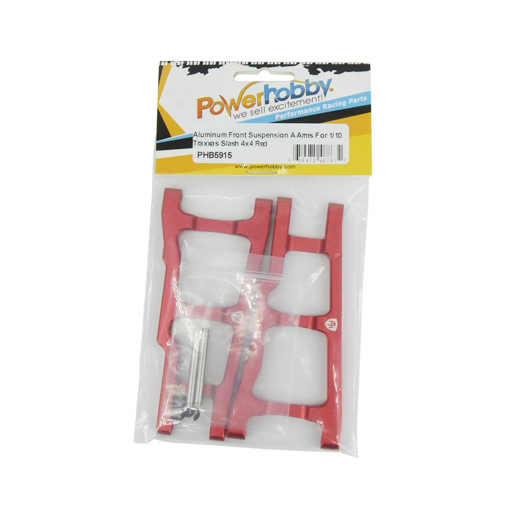 Powerhobby Aluminum Front Suspension Arms Red FOR Traxxas Slash 4WD / 4X4 - PowerHobby