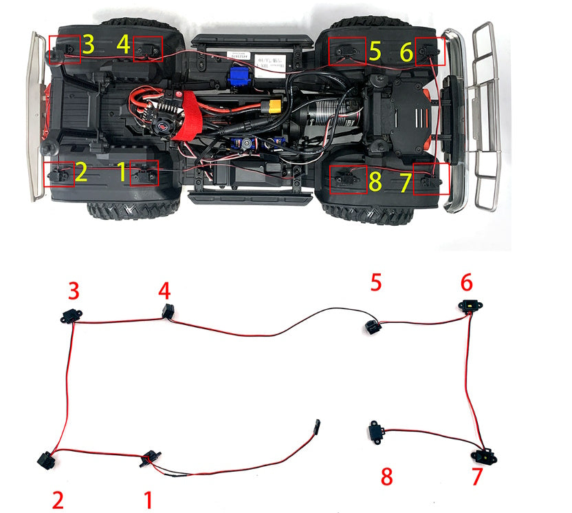 Powerhobby 8 LED Chassis Light Kit FOR Traxxas TRX-4 / TRX-6 - PowerHobby