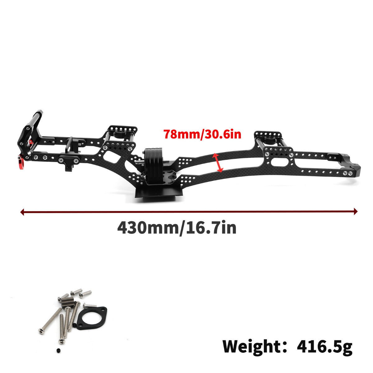 Powerhobby LCG Carbon Fiber Chassis Kit : 1/10 SCX10 Rock Cralwer - PowerHobby