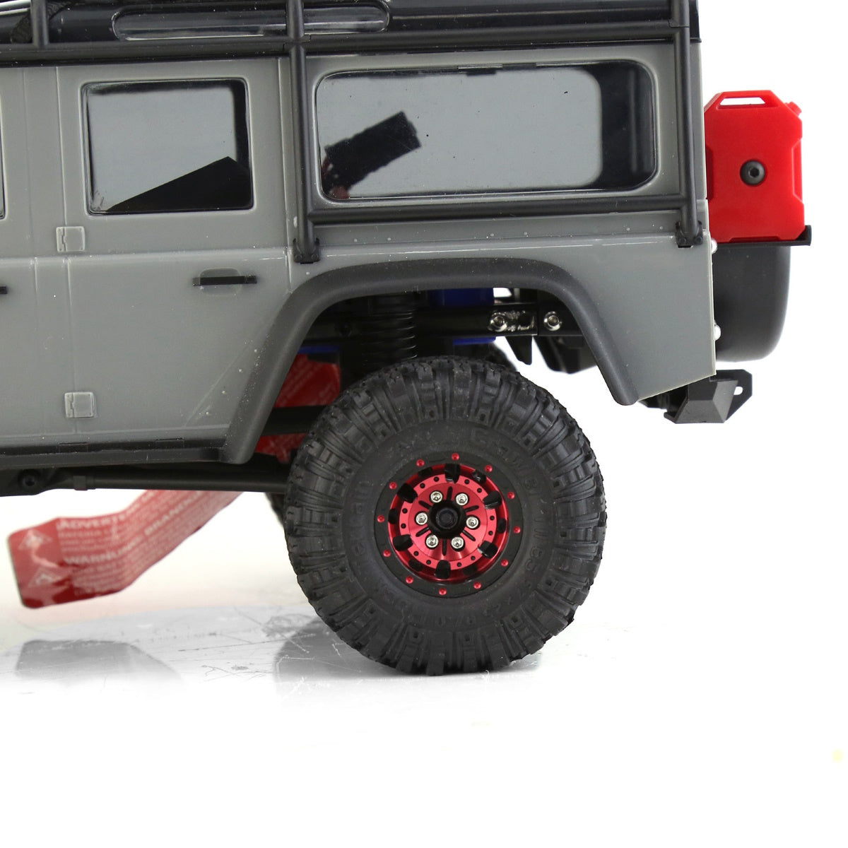 Powerhobby 1.0" Beadlock Wheels Red (4) 1/24 Rock Crawler - PowerHobby