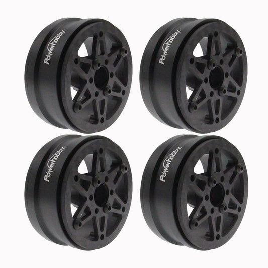 Powerhobby 1.9" Carbon Fiber Lightweight Beadlock Wheels G 1/10 Rock Crawler - PowerHobby