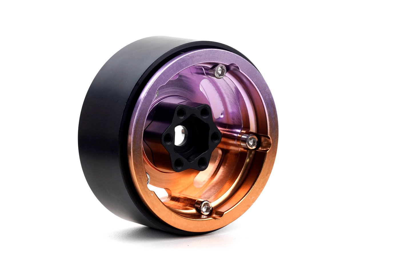 Powerhobby B6 Aluminum 1.9 Beadlock Wheels Orange / Purple (4) 1/10 Rock Crawler - PowerHobby