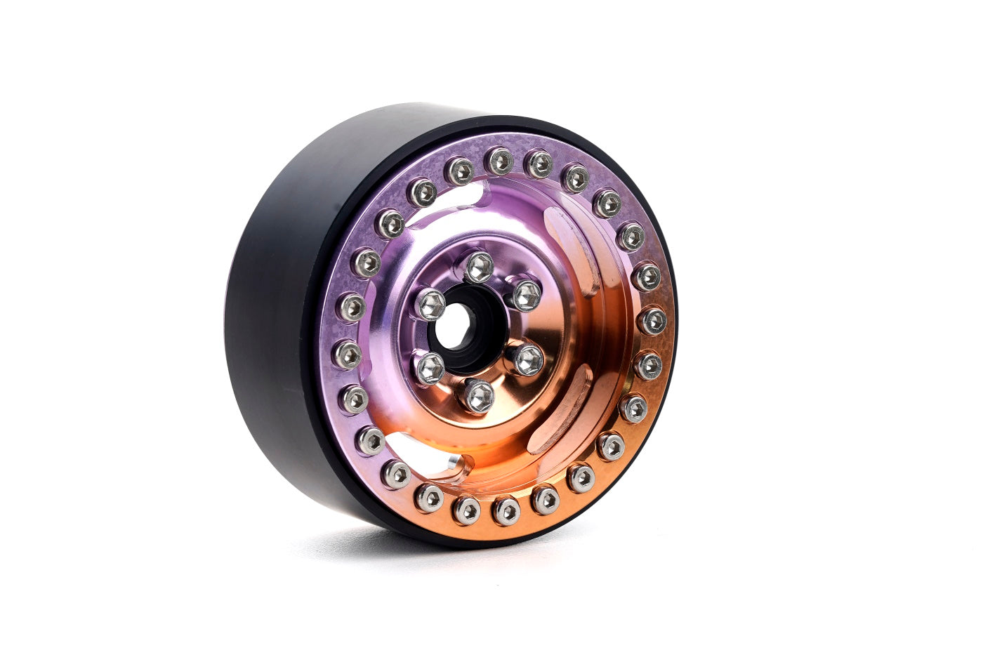 Powerhobby B6 Aluminum 1.9 Beadlock Wheels Orange / Purple (4) 1/10 Rock Crawler - PowerHobby