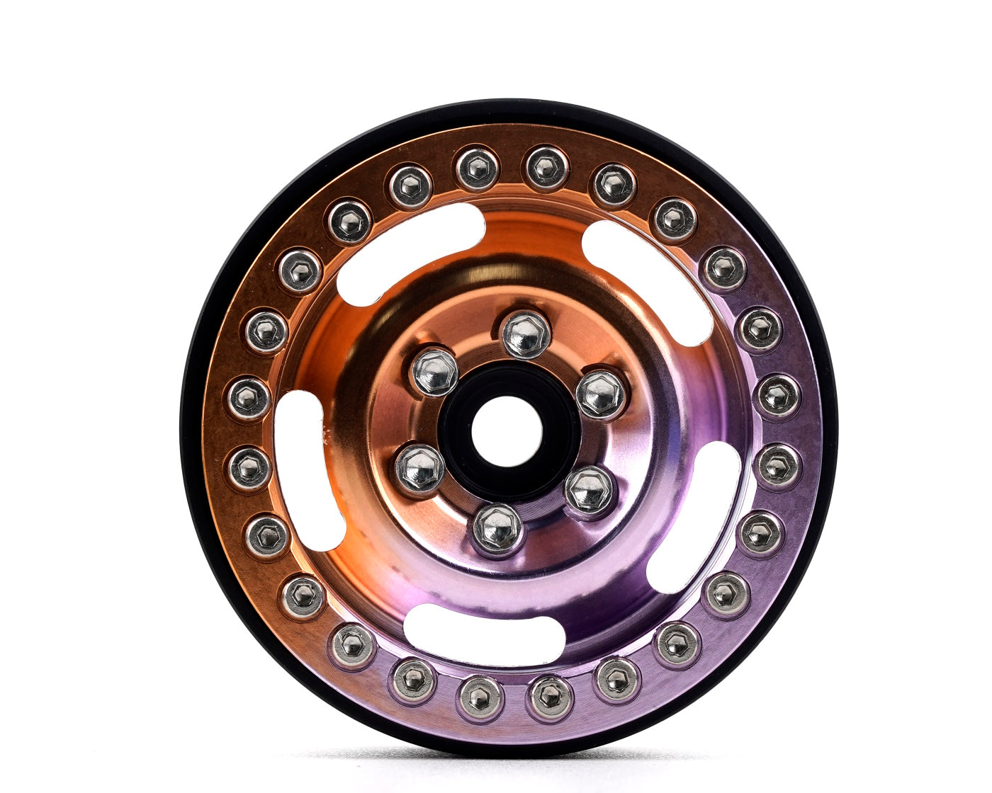 Powerhobby B6 Aluminum 1.9 Beadlock Wheels Orange / Purple (4) 1/10 Rock Crawler - PowerHobby